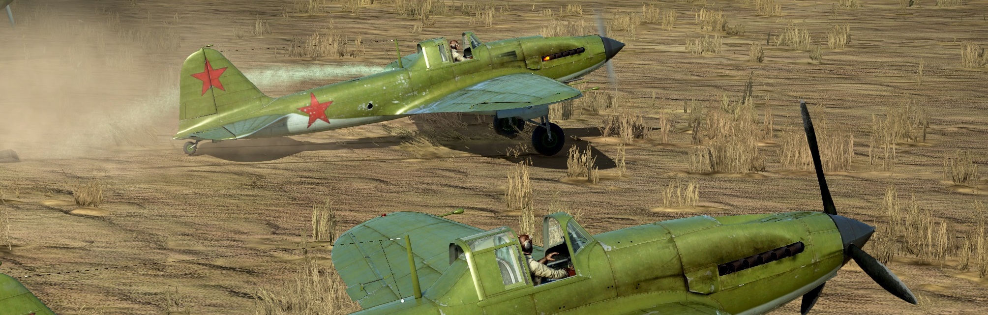 Damaged Il-2 after combat flight Damaged Il-2 after combat flight