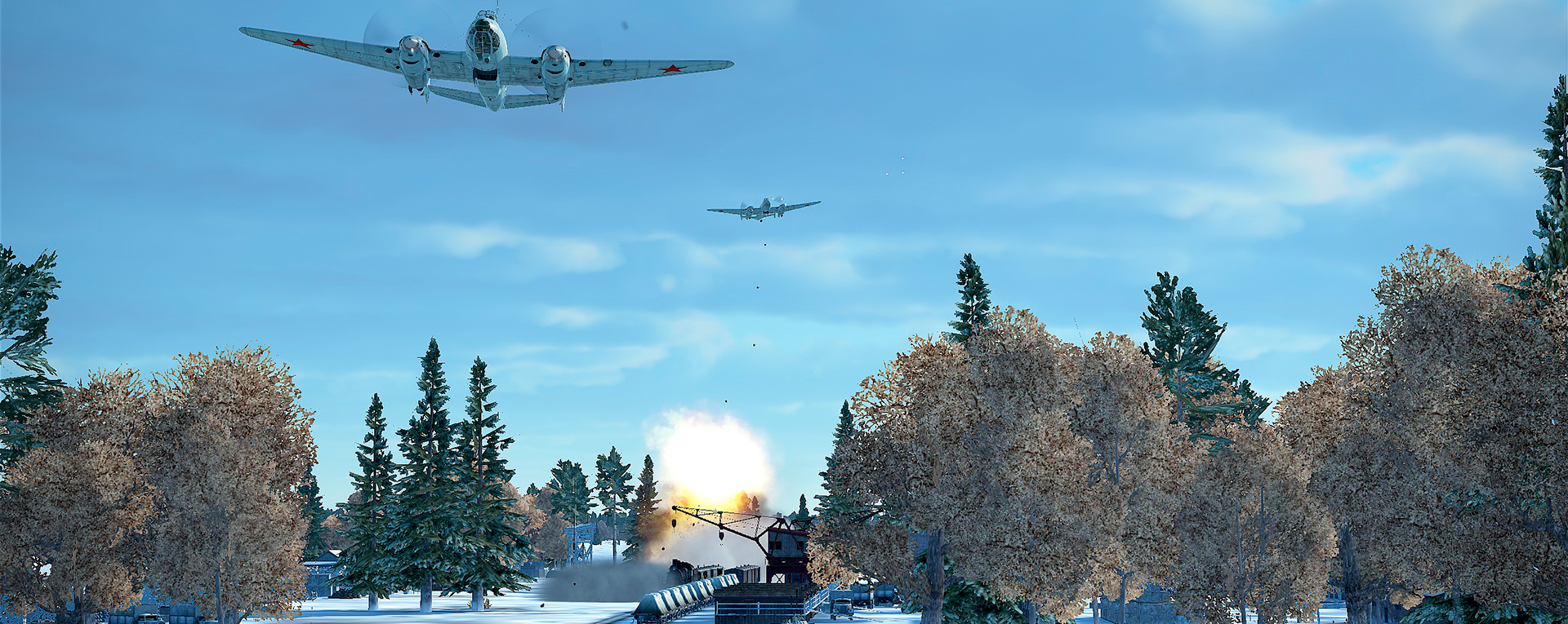 Pe-2 bombers strike at Railway station Pe-2 bombers strike at Railway station