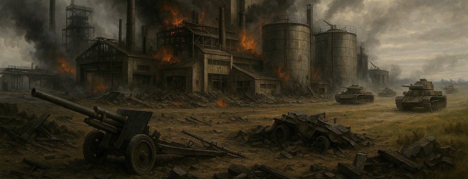 The factory after the fighting The factory after the fighting